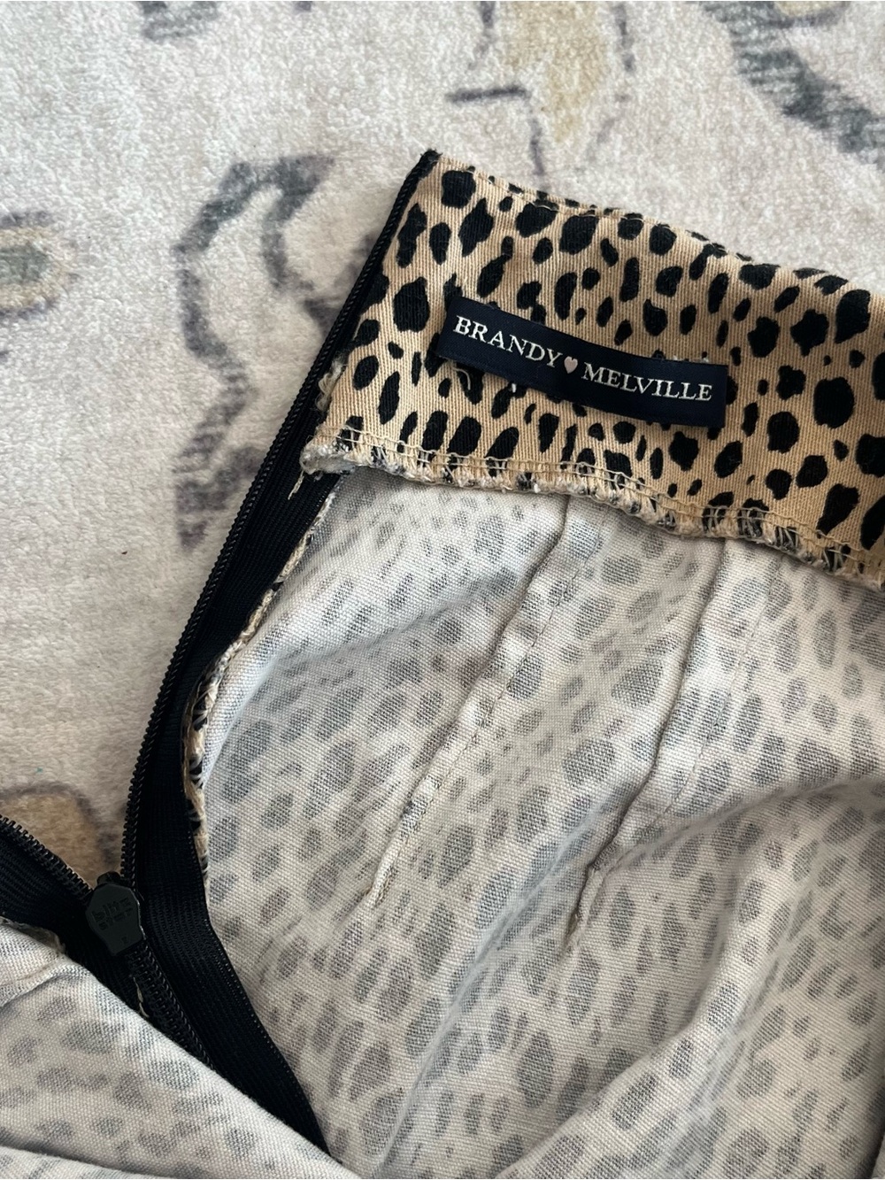 Brandy Melville Leopard Print Mini Skirt